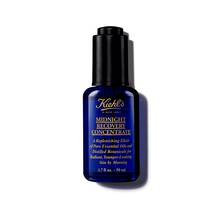 Egy 30 ml-es Kiehl's Midnight Recovery Concentrate arcolaj uveg feher hatter előtt.