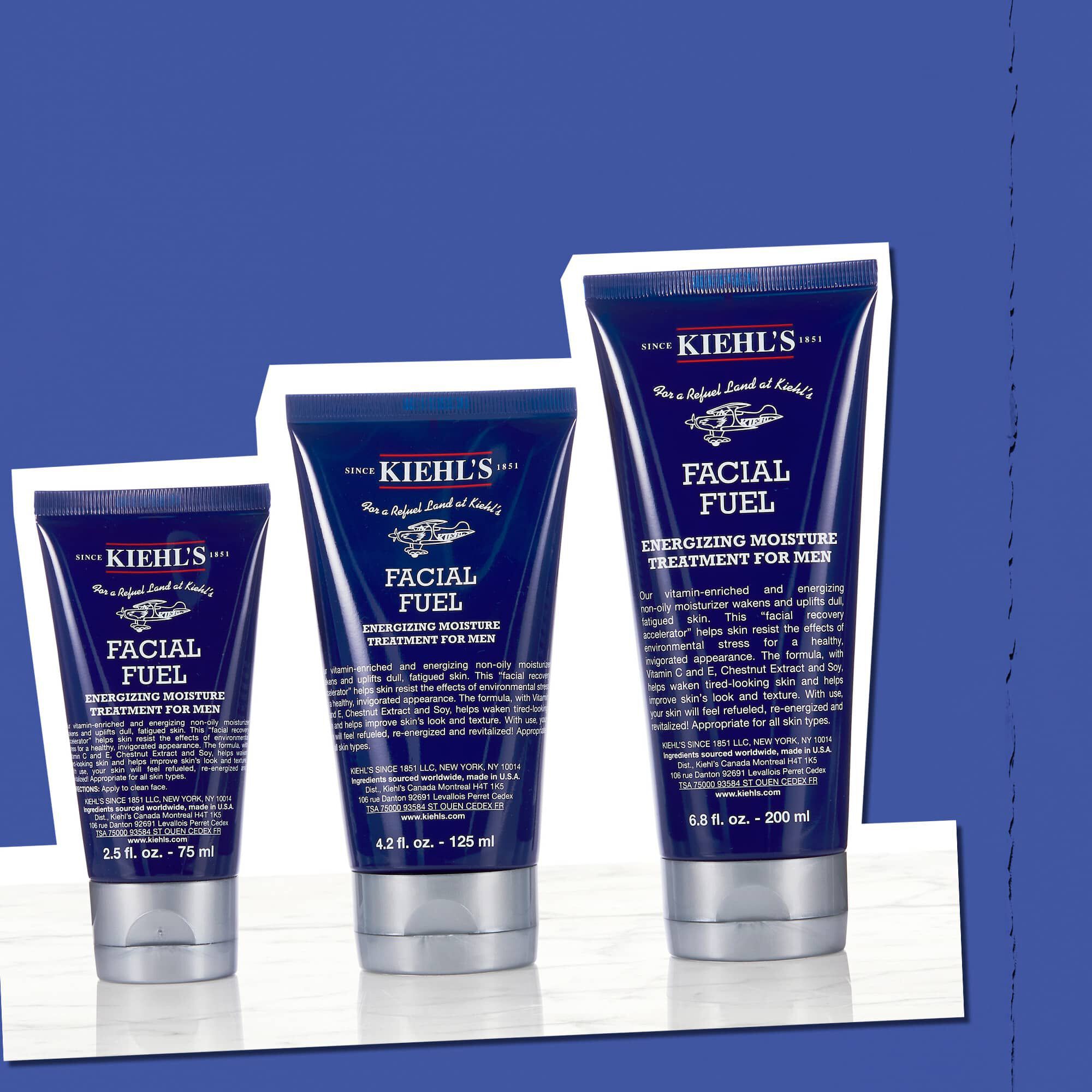 Harom Facial Fuel Energizing Moisture Treatment flakon, amely a valaszthato mereteket mutatja