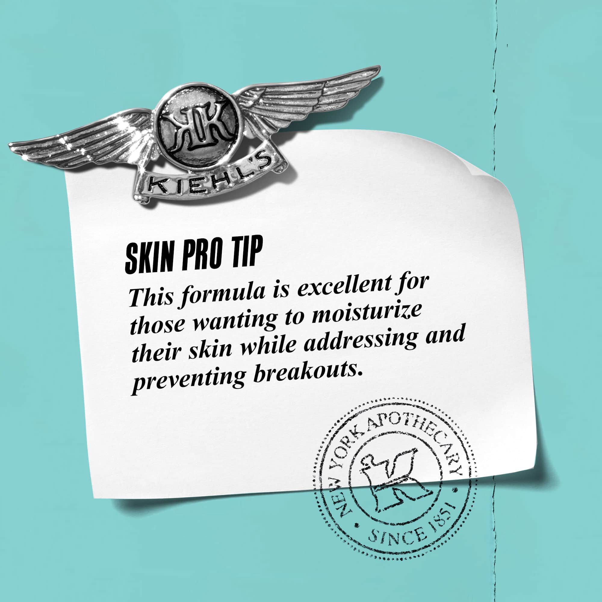 Grafika a kovetkező szoveggel: „Profi bőrapolasi tipp: Ez a formula kivalo a bőr kezelesere es hidratalasara, mikozben kezeli es megelőzi a pattanasokat.”