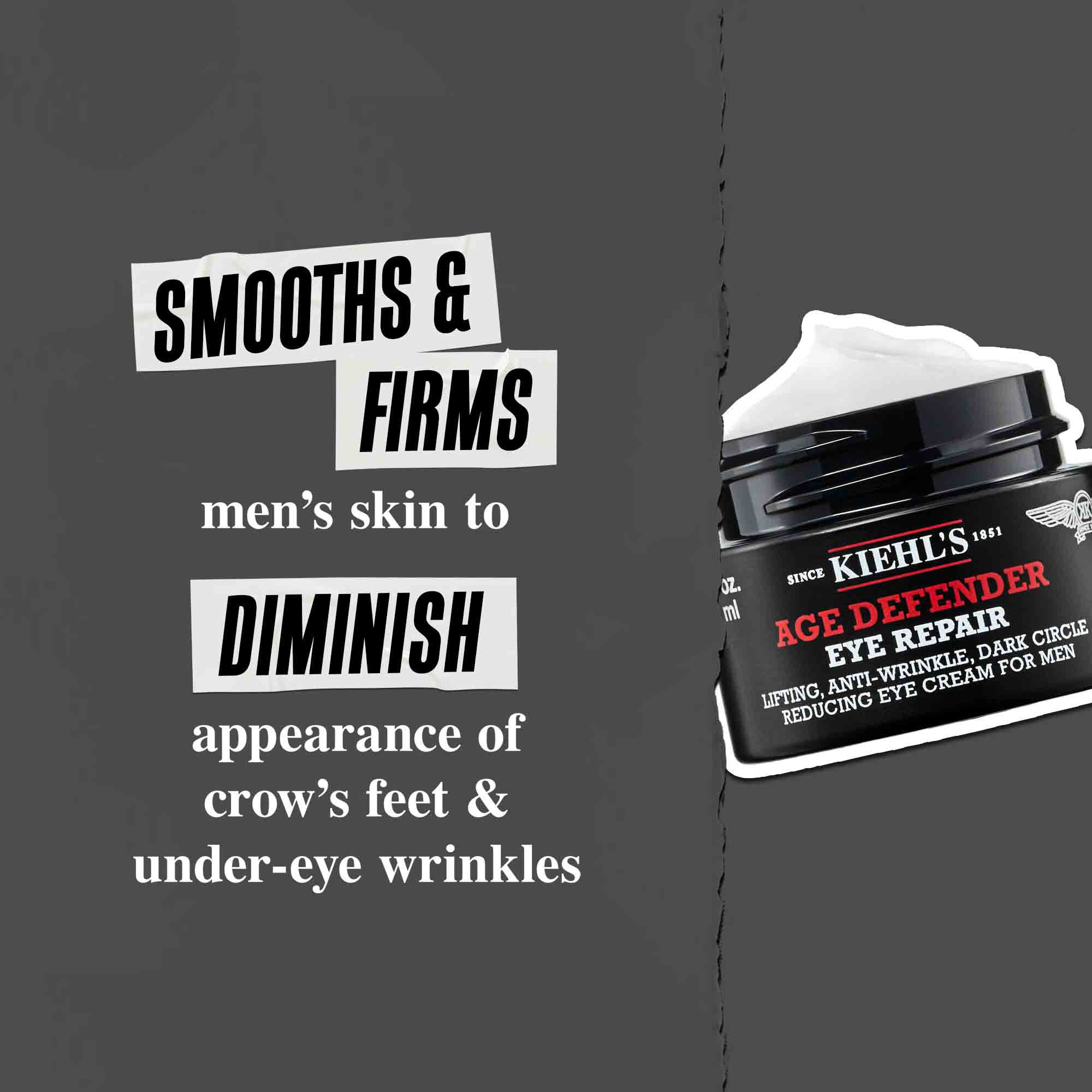 Age Defender Eye Repair: Kisimitja es feszesiti a ferfiak bőret, csokkentve a szarkalabak es a szem alatti rancok megjeleneset.