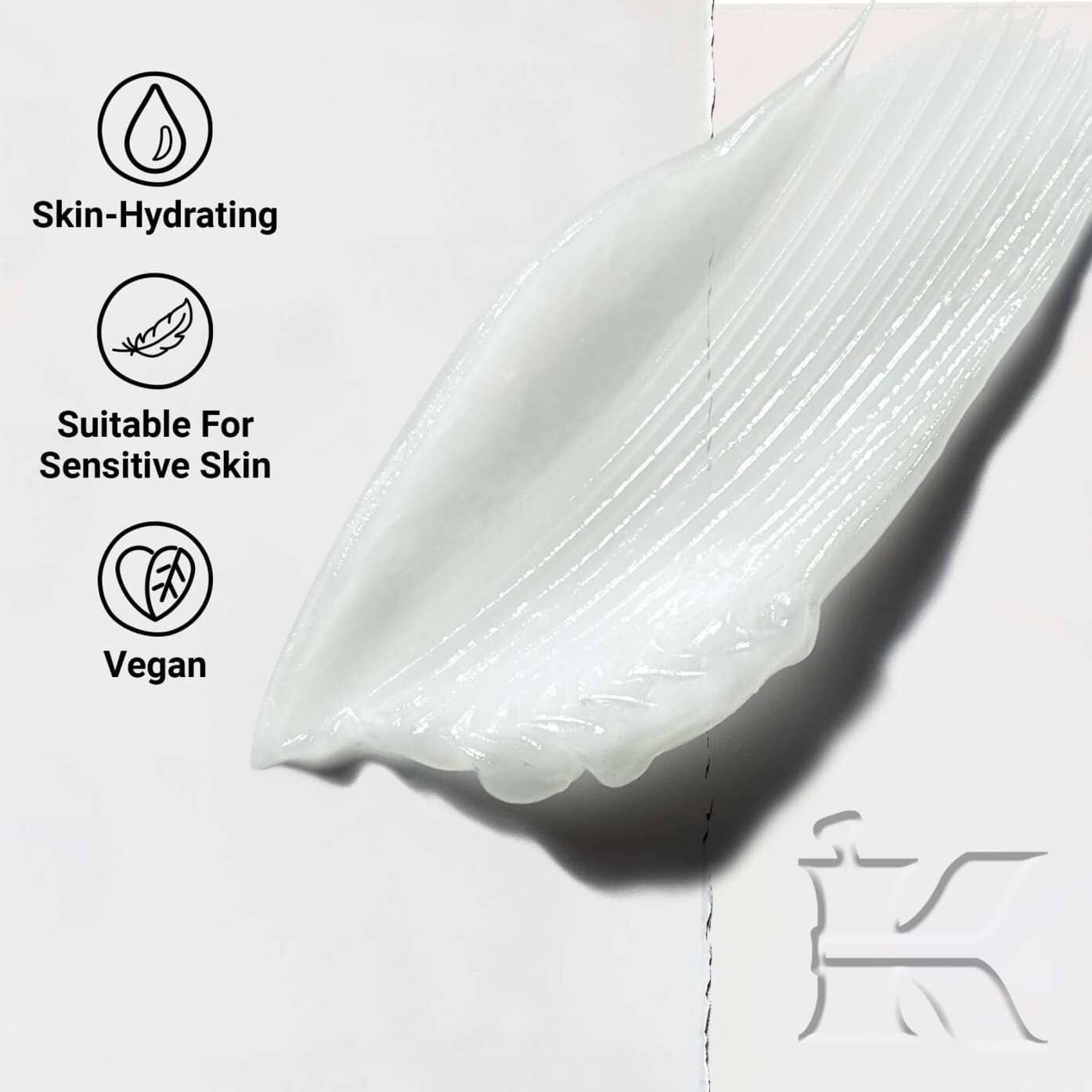 A Lip Balm #1 texturajanak kozelkepe, amely kremes, hidratalo formulat mutat az ajkak hidratalasara.