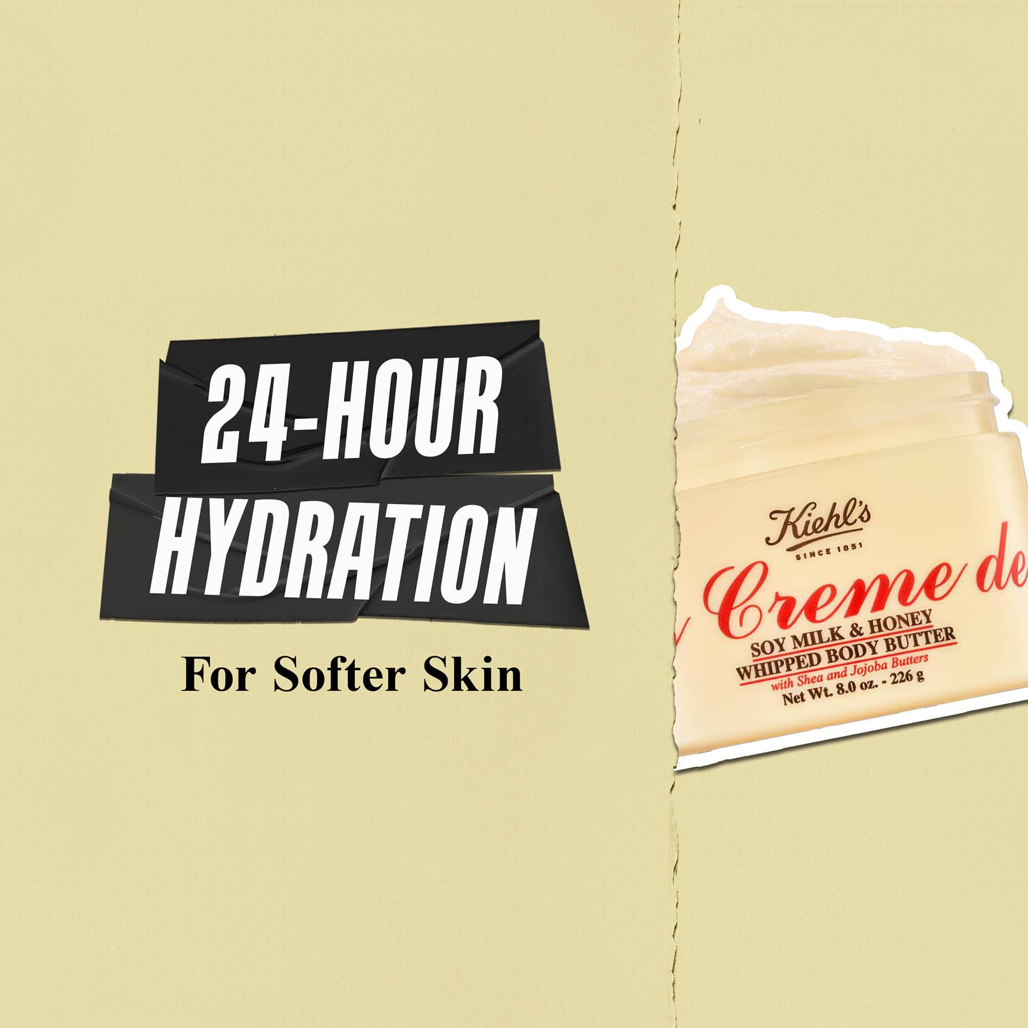 A Kiehl's Creme de Corps Whipped Butter testvaj 24 oras hidratalast biztosit a puhabb bőrert