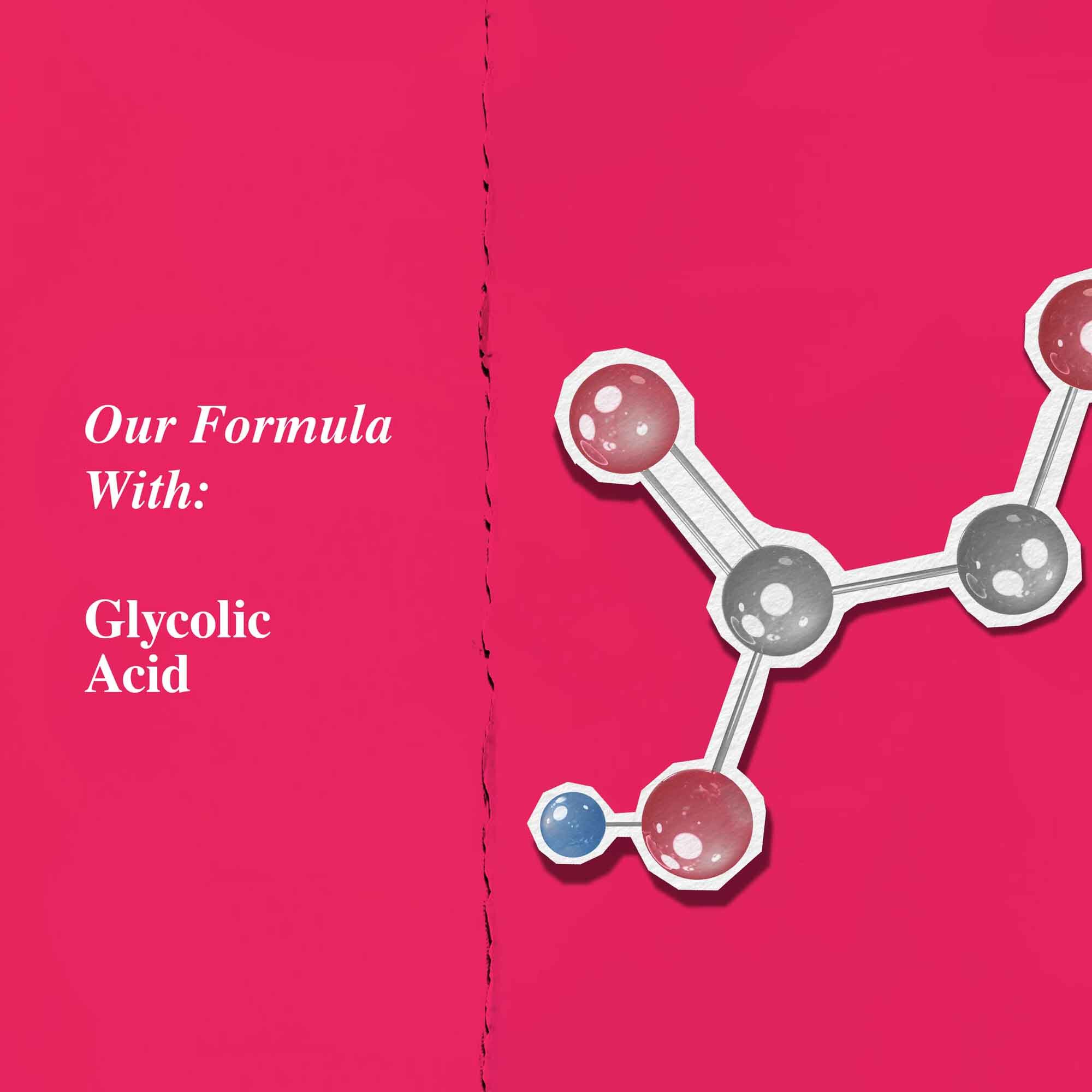 Főbb osszetevők grafika, kiemelve a glikolsavat.