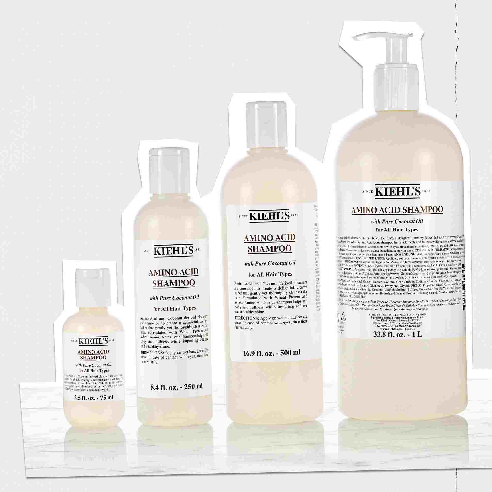 Kiehl's Amino Acid samponvalasztek kulonboző meretu flakonokban