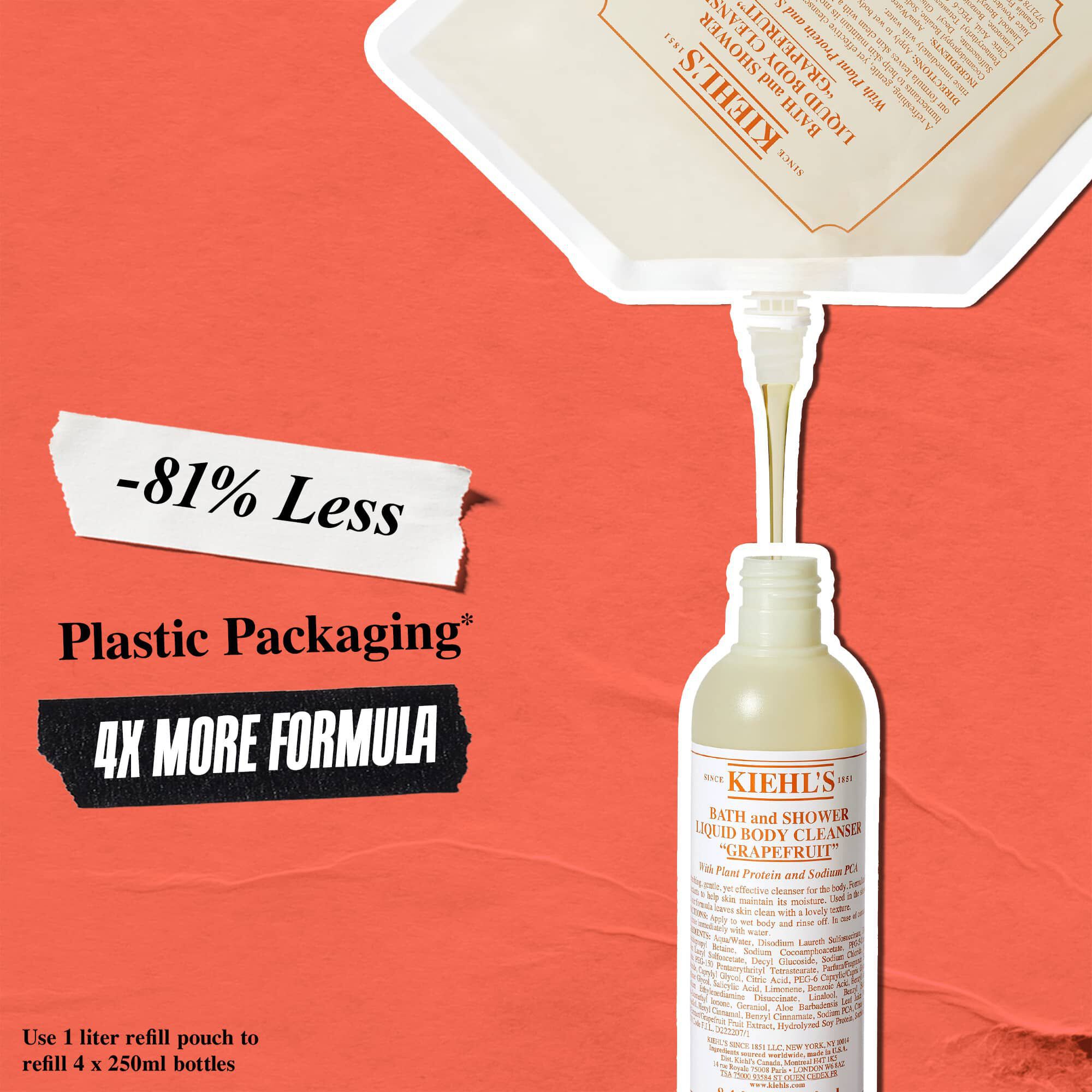 Kiehl's Grapefruit Liquid Body Cleanser kornyezetbarat utantoltő tasak