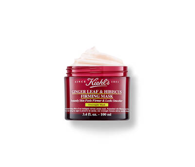 Kiehls gyomberlevel es hibiszkusz feszesitő maszk, 100 ml-es uvegben, kremes allaggal.