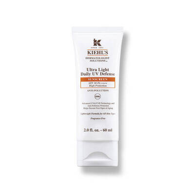 Kiehls Ultra Light Daily UV Defense napvedő krem, SPF 50, 60 ml, fenyvedelem es anti-pollution formula.