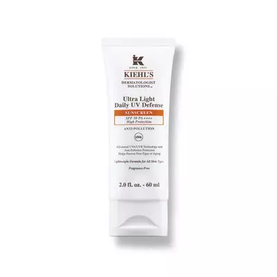 Kiehls Ultra Light Daily UV Defense napvedő krem, SPF 50, 60 ml, fenyvedelem es anti-pollution formula.