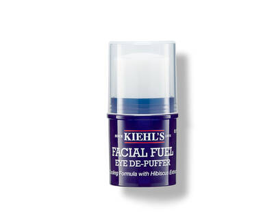 Kiehls Facial Fuel szemfaradtsag csokkentő, violakek pumpas flakonban, hibiszkusz kivonattal a frissitő hatasert.